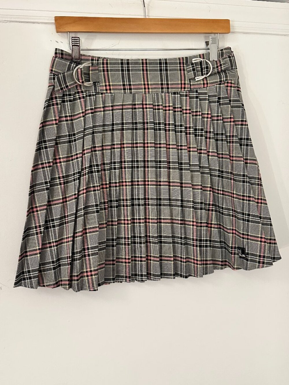 Plaid Pleated Mini Skirt